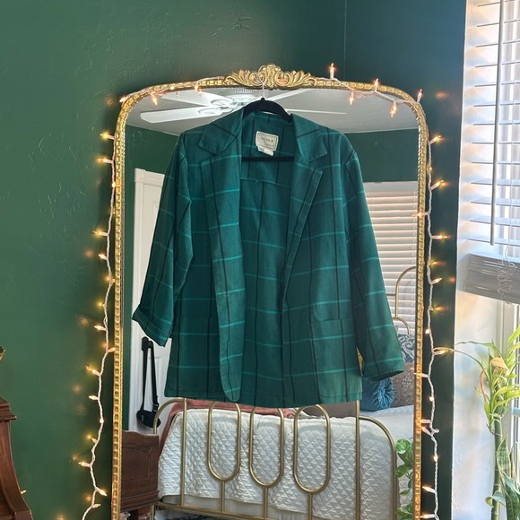 Applause III Jackets & Blazers - Vintage Applause III Green Plaid Jacket
